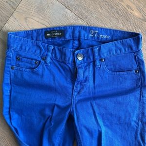 J. Crew Matchstick Jeans in bright blue